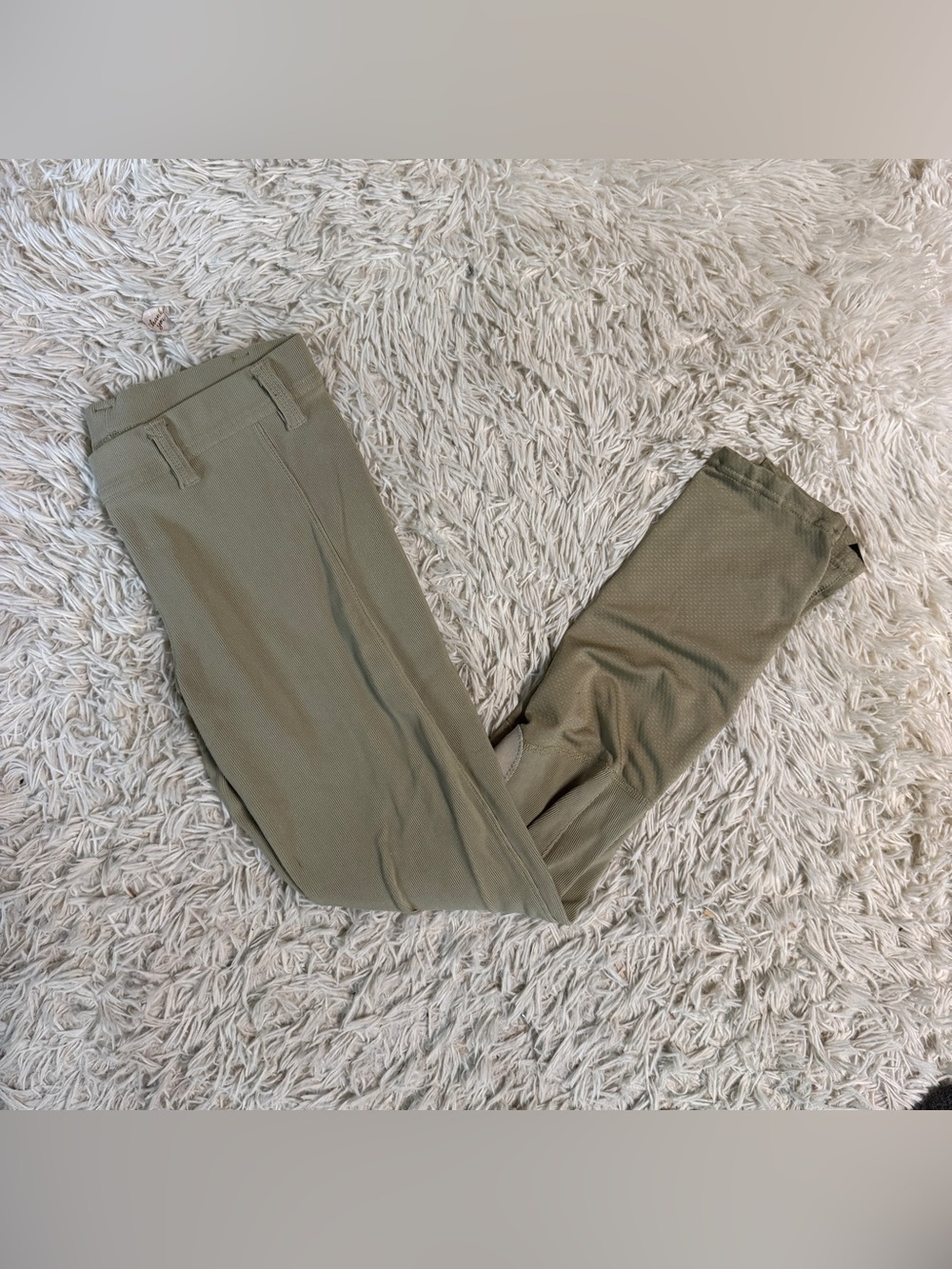 Child’s XL Tan Irideon Knee Patch Horseback Riding Tights Breeches. Good Cond.